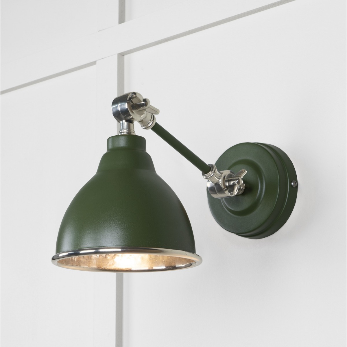 From the Anvil Hammered Nickel Brindley Wall Light in Heath 49718SH