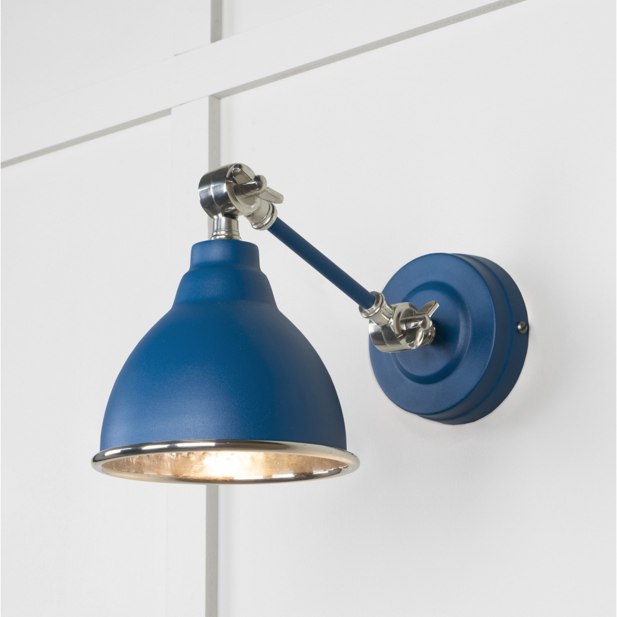From the Anvil Hammered Nickel Brindley Wall Light in Upstream 49718SU
