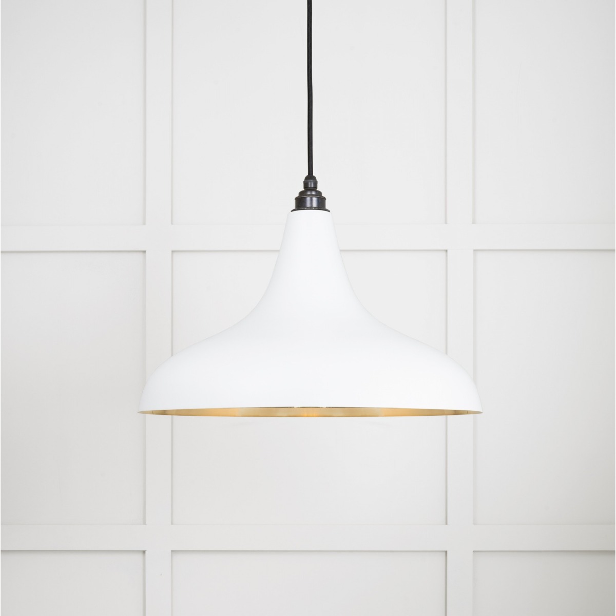 From the Anvil Smooth Brass Frankley Pendant in Flock 49722SF