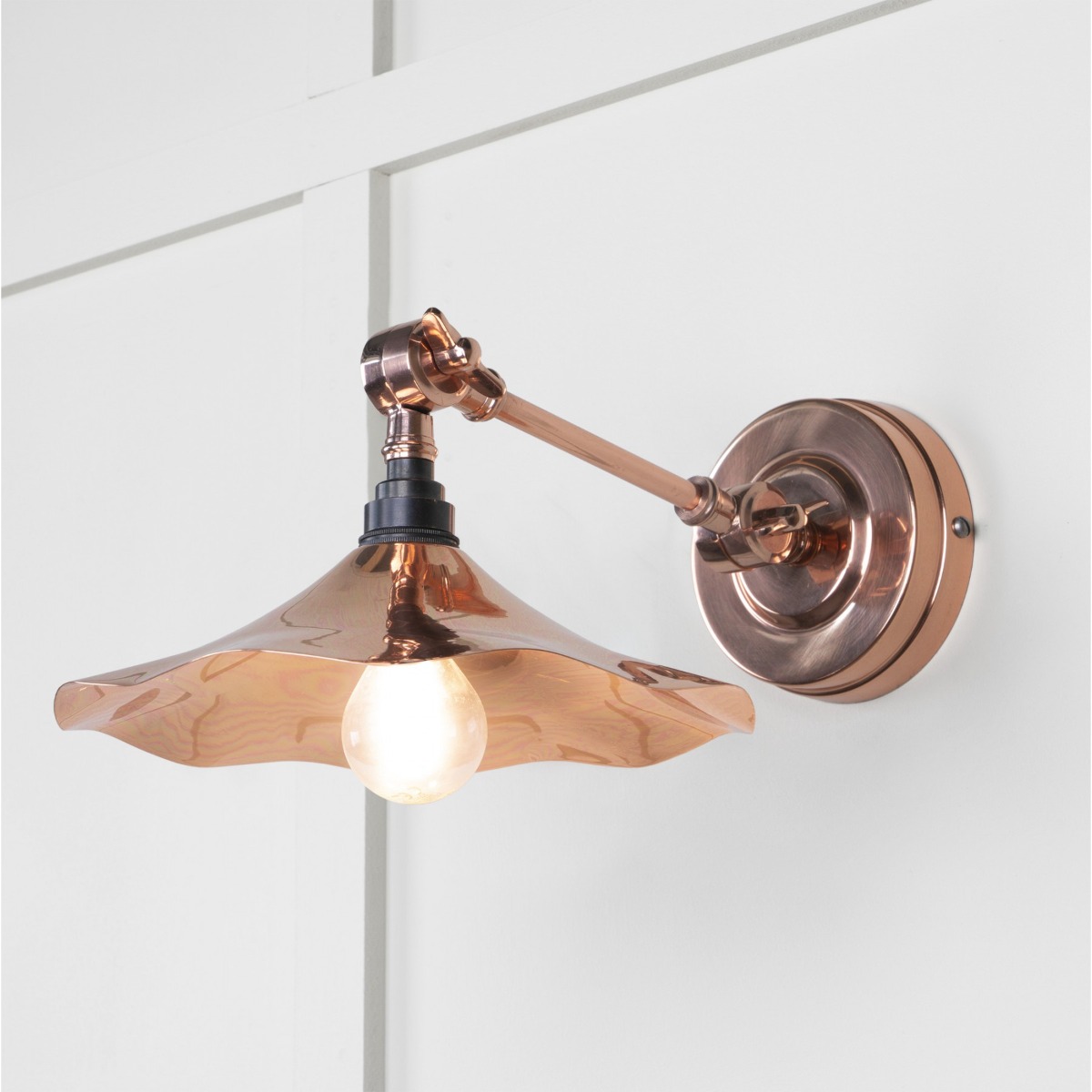 From the Anvil Smooth Copper Flora Wall Light 49723