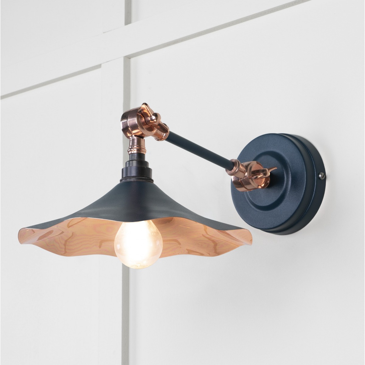 From the Anvil Smooth Copper Flora Wall Light in Dusk 49723SDU