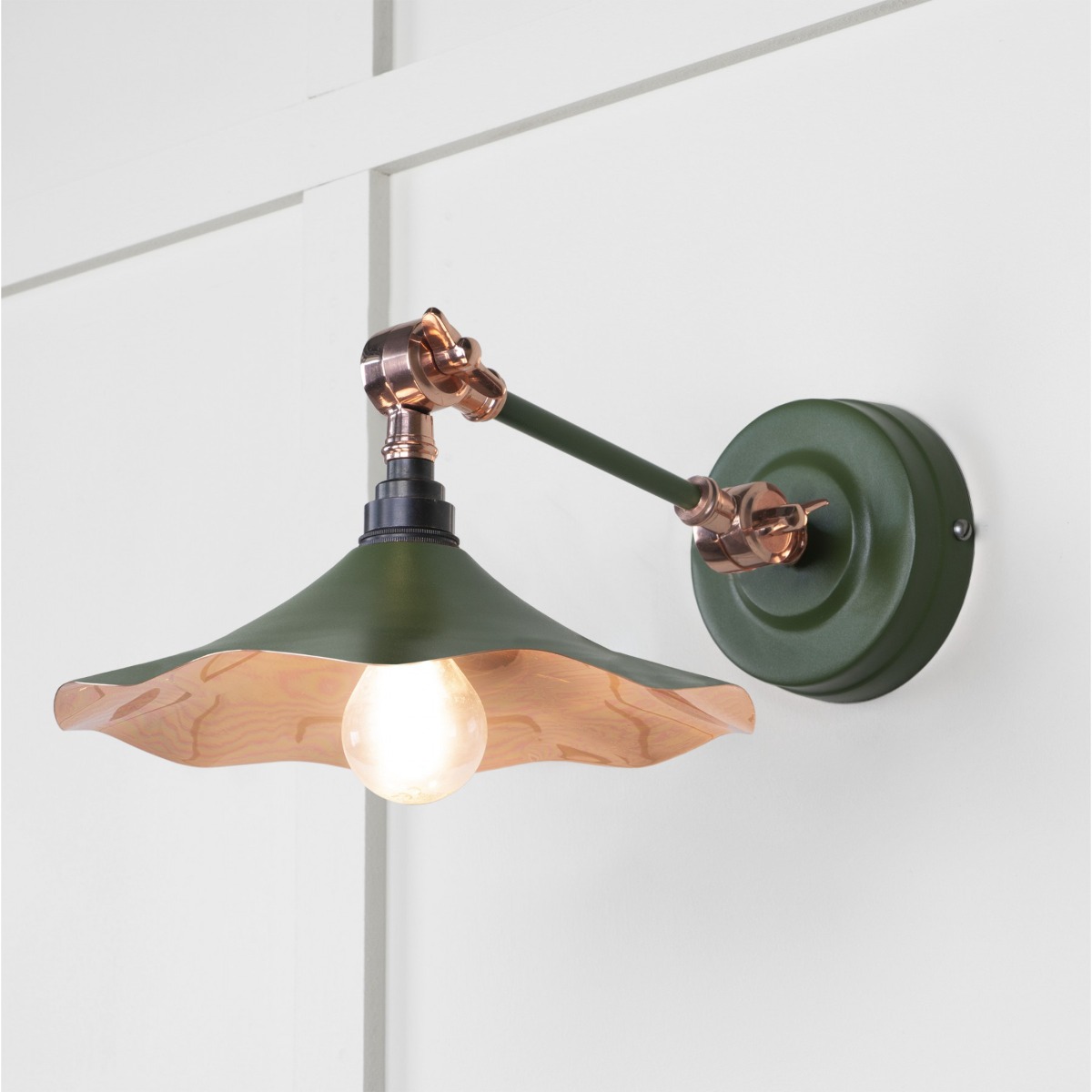 From the Anvil Smooth Copper Flora Wall Light in Heath 49723SH