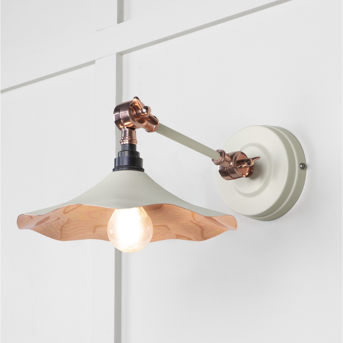 From the Anvil Smooth Copper Flora Wall Light in Teasel 49723STE