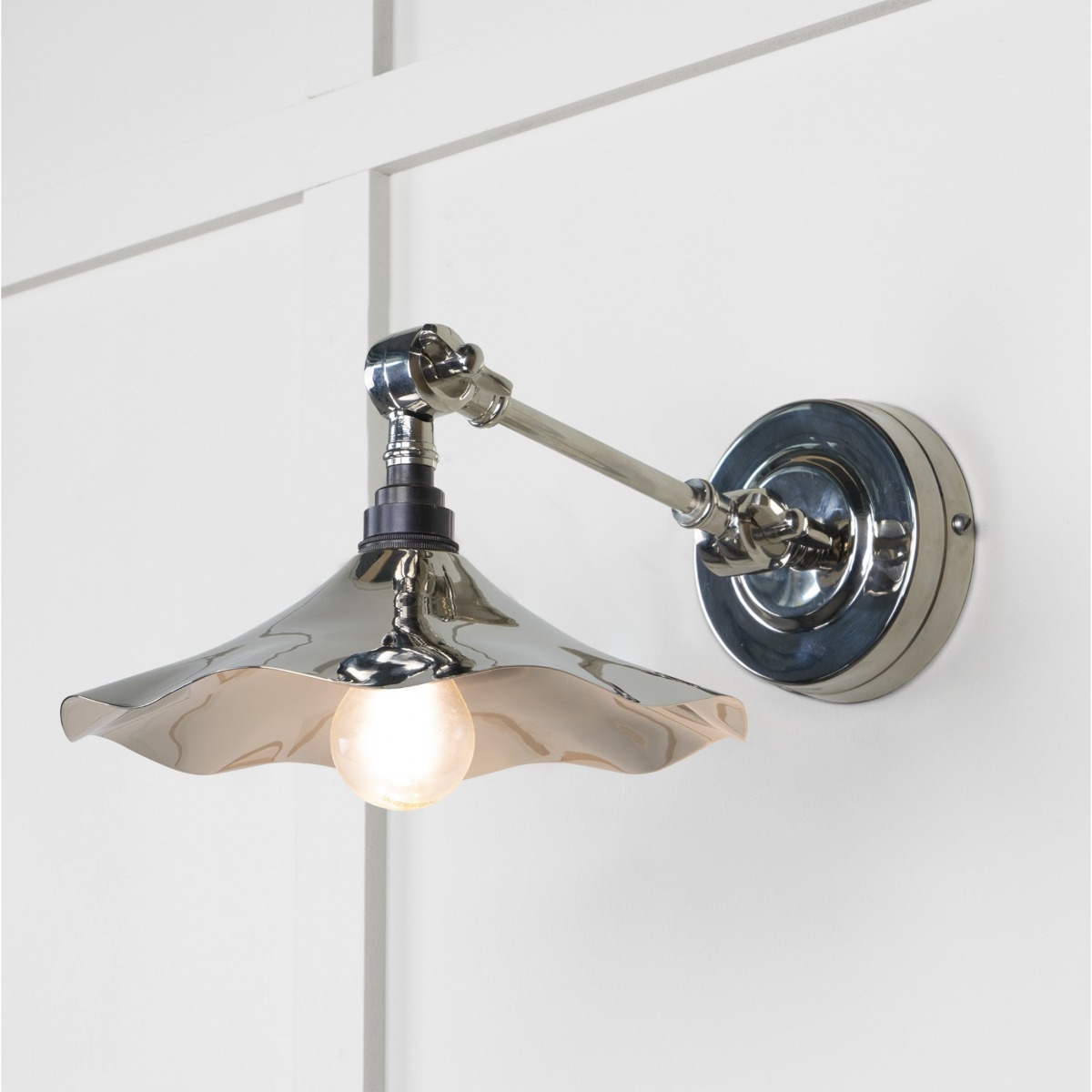 From the Anvil Smooth Nickel Flora Wall Light 49724