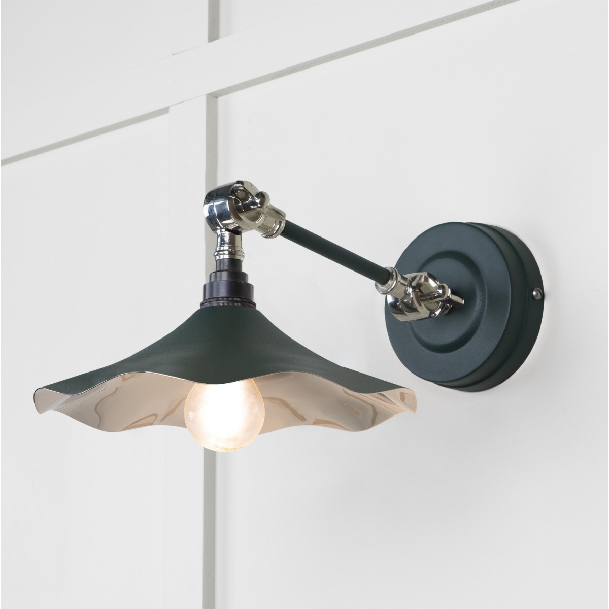From the Anvil Smooth Nickel Flora Wall Light in Dingle 49724SDI