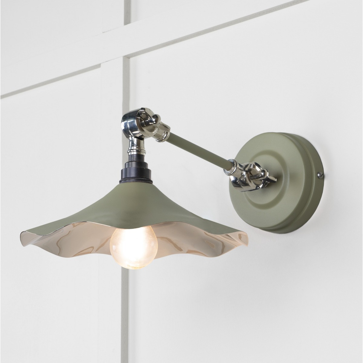 From the Anvil Smooth Nickel Flora Wall Light in Tump 49724STU