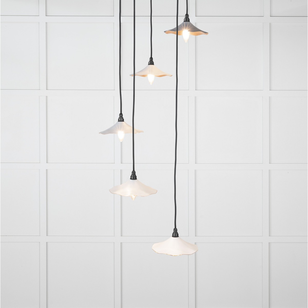 From the Anvil Smooth Copper Flora Cluster Pendant in Birch 49726SBI