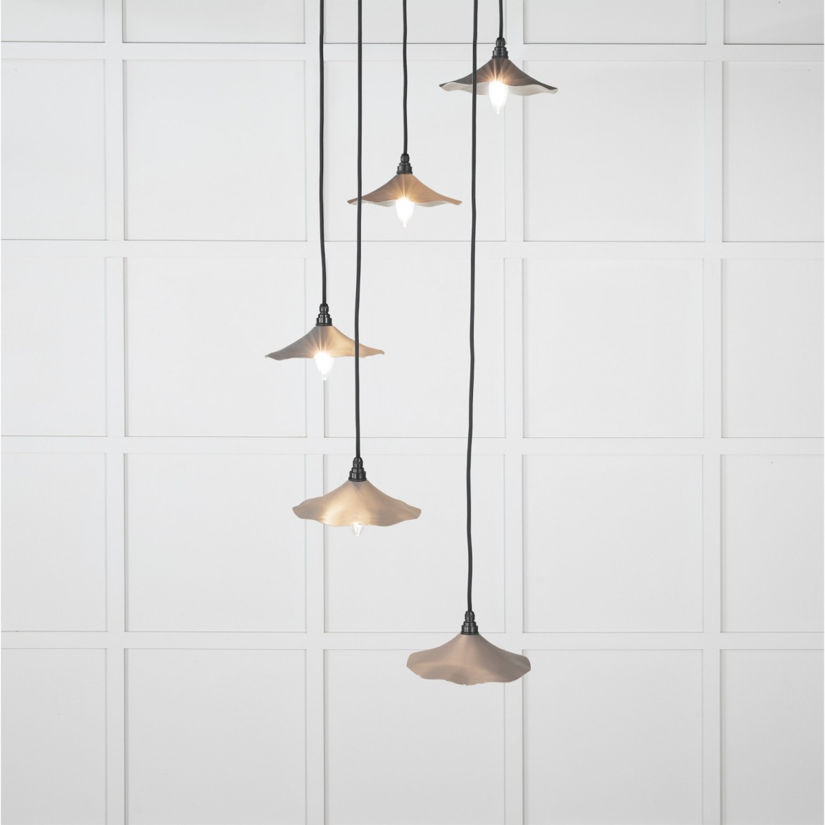 From the Anvil Smooth Nickel Flora Cluster Pendant in Bluff 49727SBL