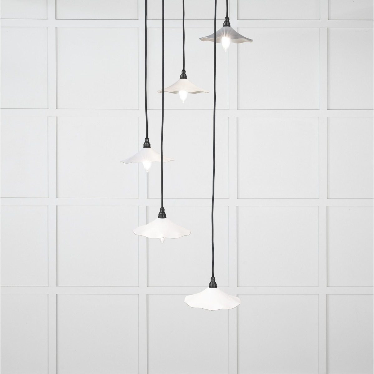From the Anvil Smooth Nickel Flora Cluster Pendant in Flock 49727SF