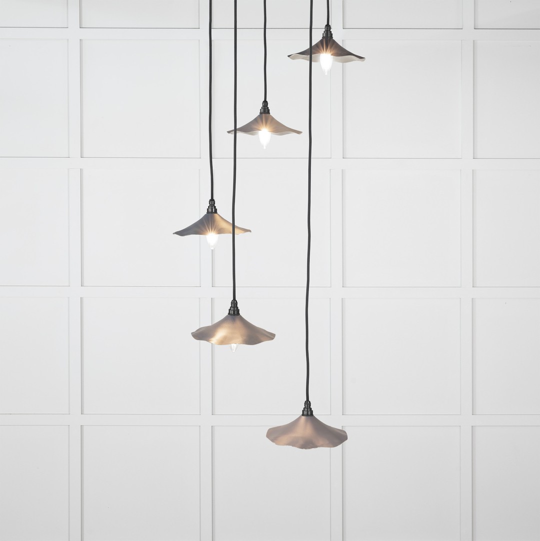 From the Anvil Smooth Nickel Flora Cluster Pendant in Slate 49727SSL