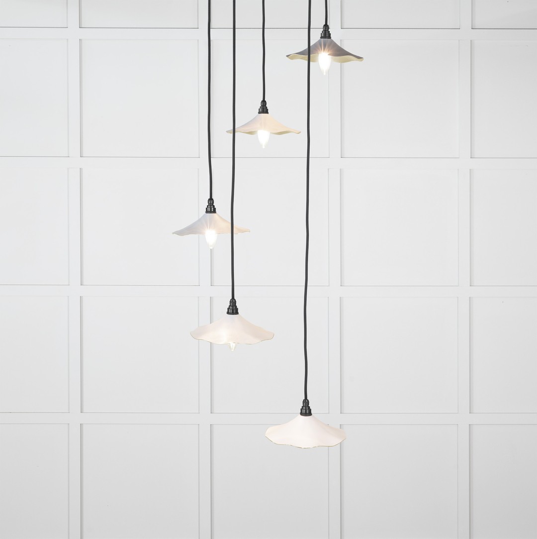 From the Anvil Smooth Brass Flora Cluster Pendant in Birch 49728SBI