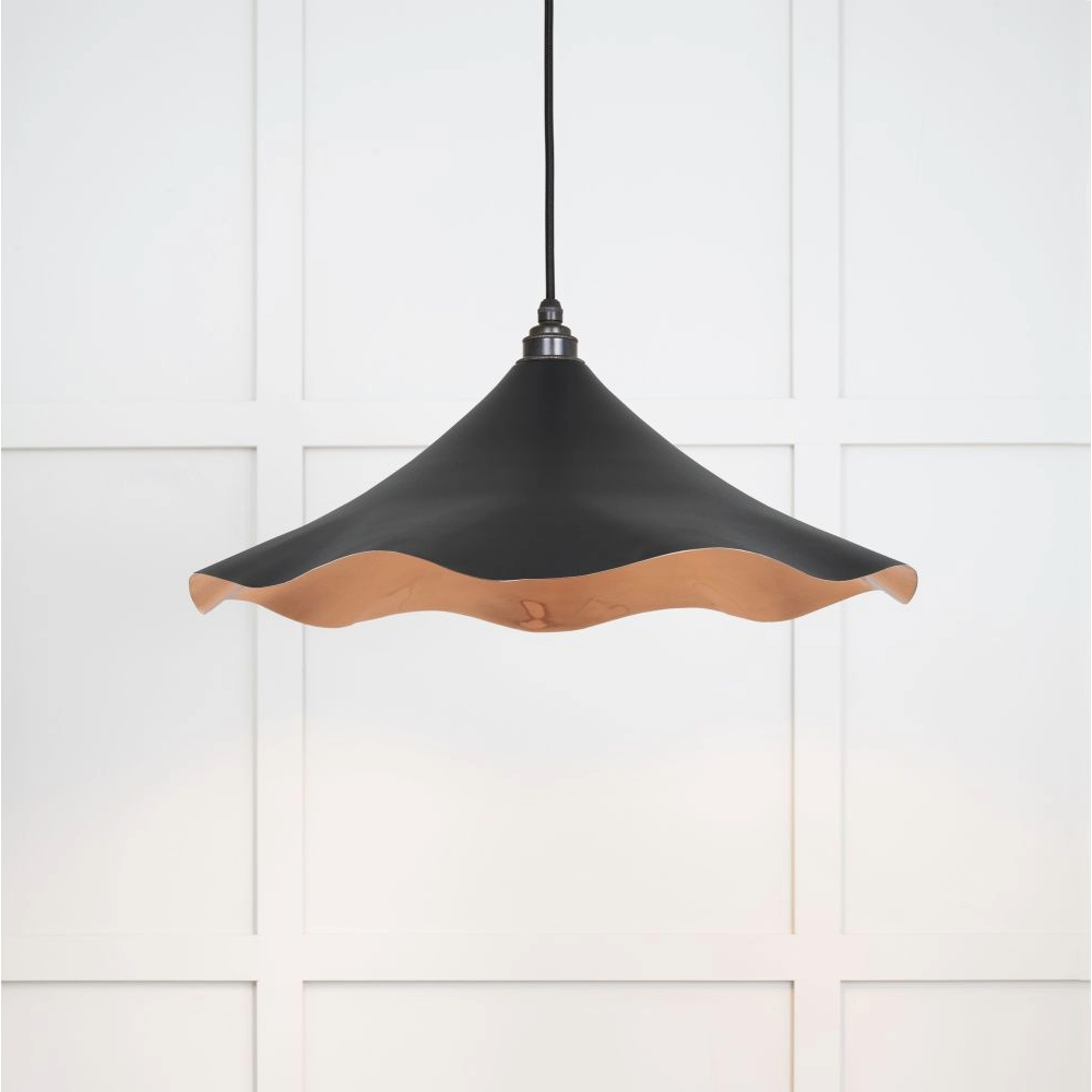 From the Anvil Smooth Copper Flora Pendant in Elan Black 49729SEB