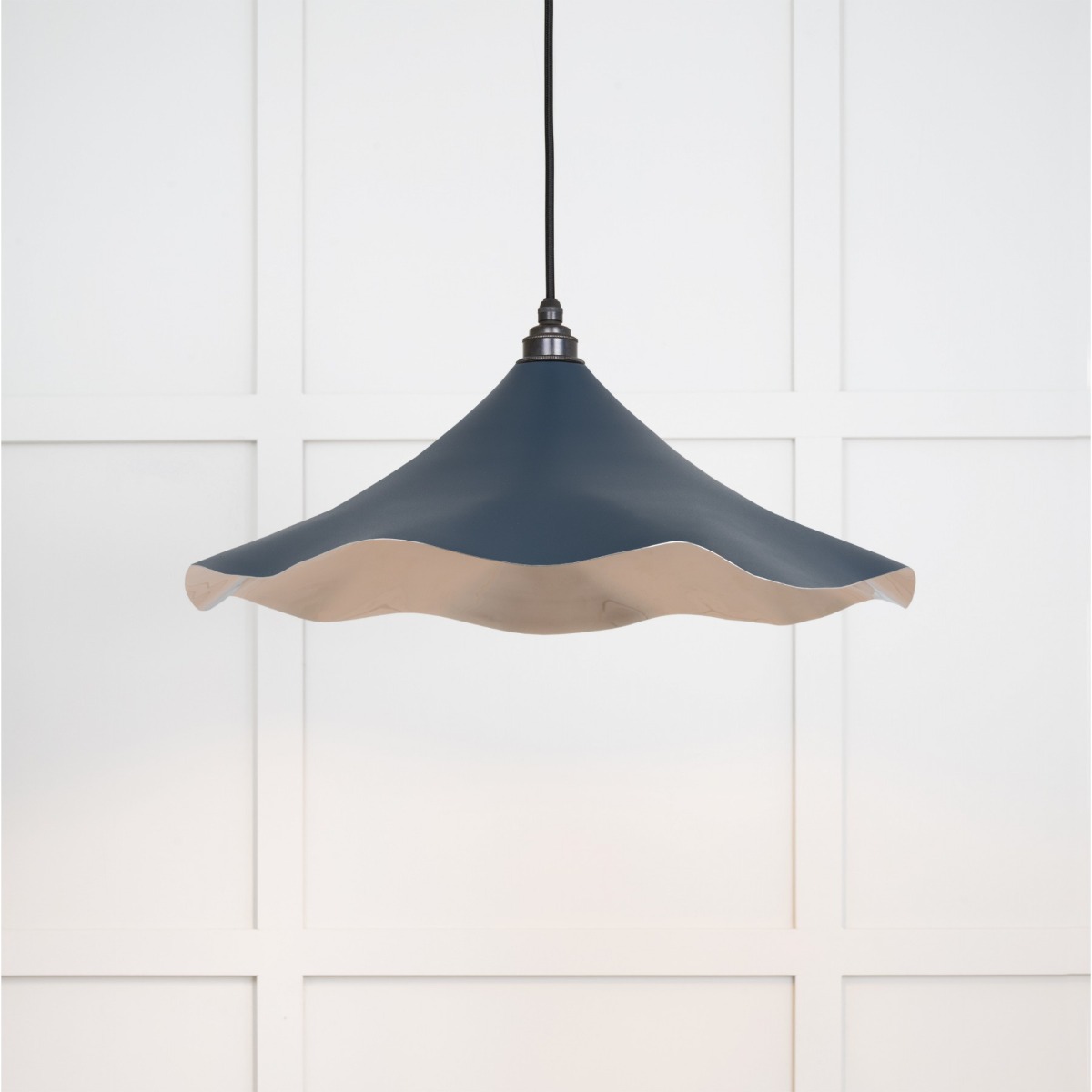 From the Anvil Smooth Nickel Flora Pendant in Dusk 49730SDU