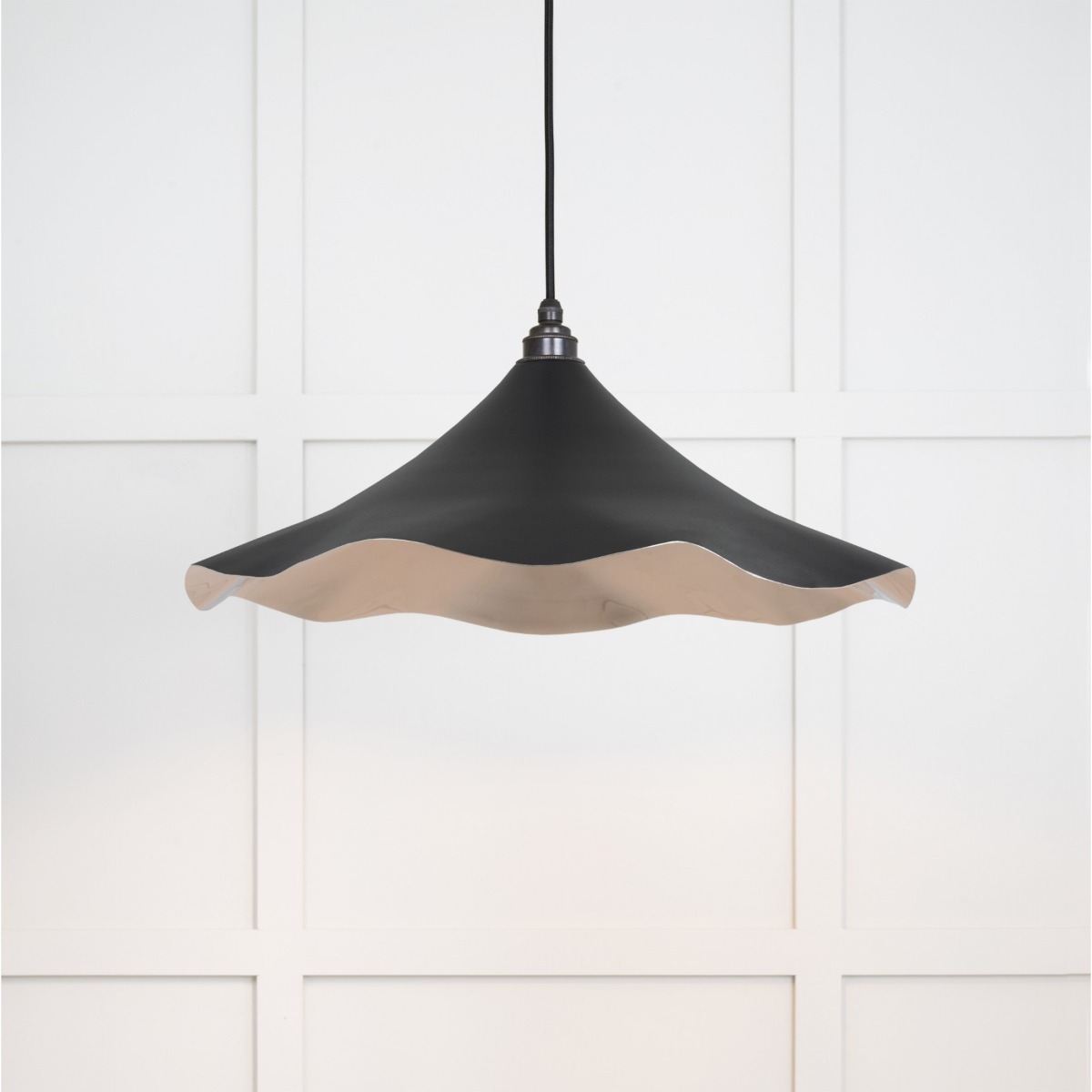From the Anvil Smooth Nickel Flora Pendant in Elan Black 49730SEB