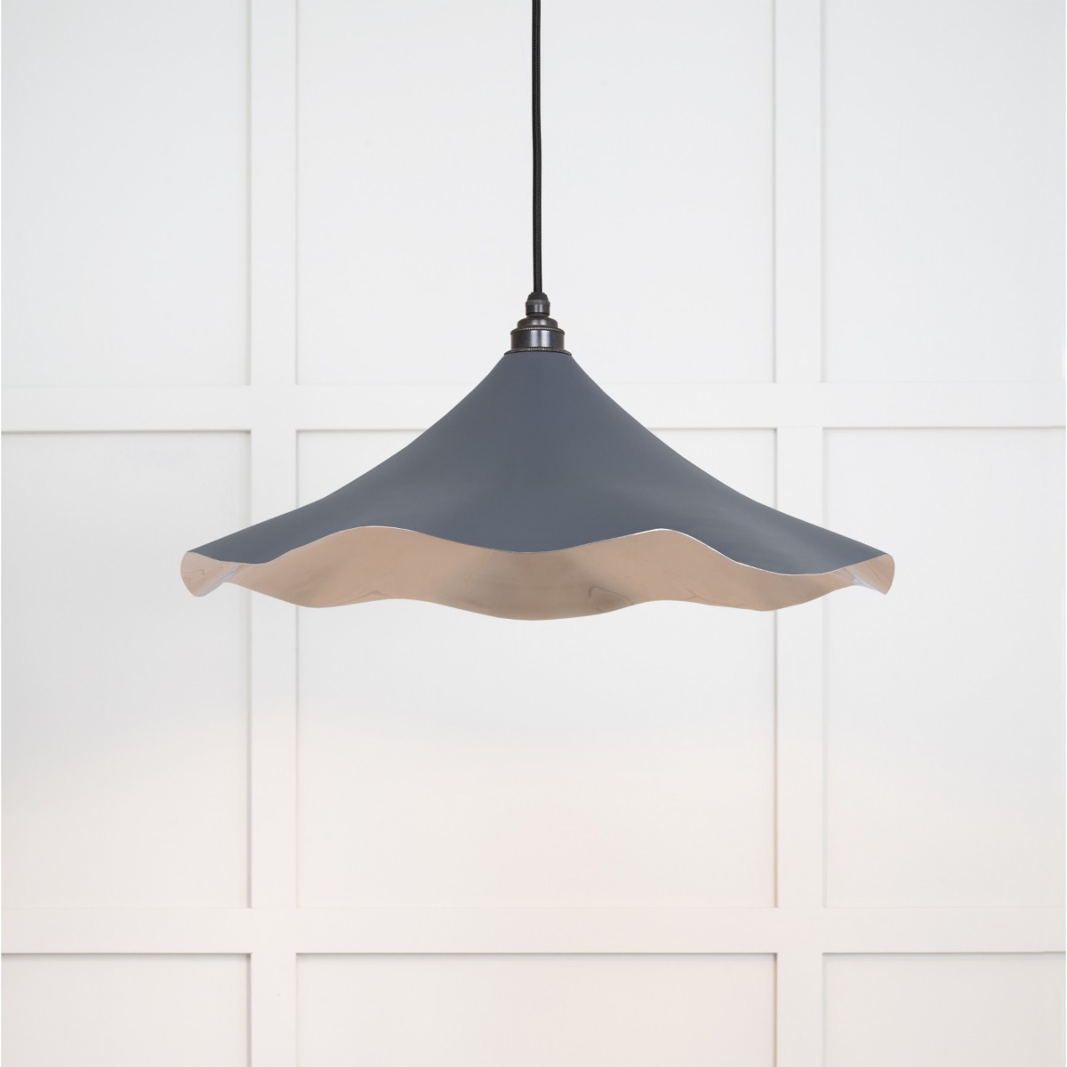 From the Anvil Smooth Nickel Flora Pendant in Slate 49730SSL