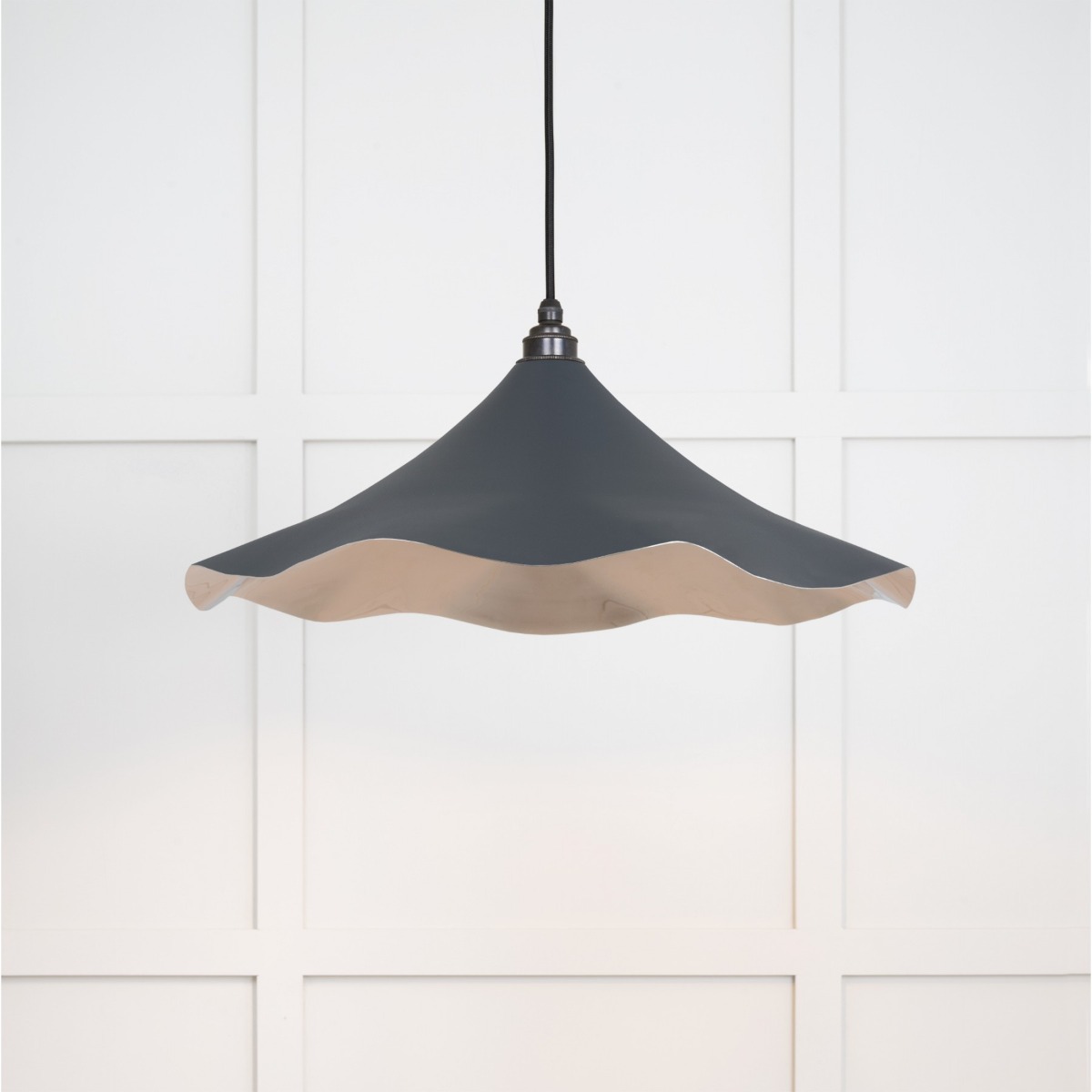 From the Anvil Smooth Nickel Flora Pendant in Soot 49730SSO