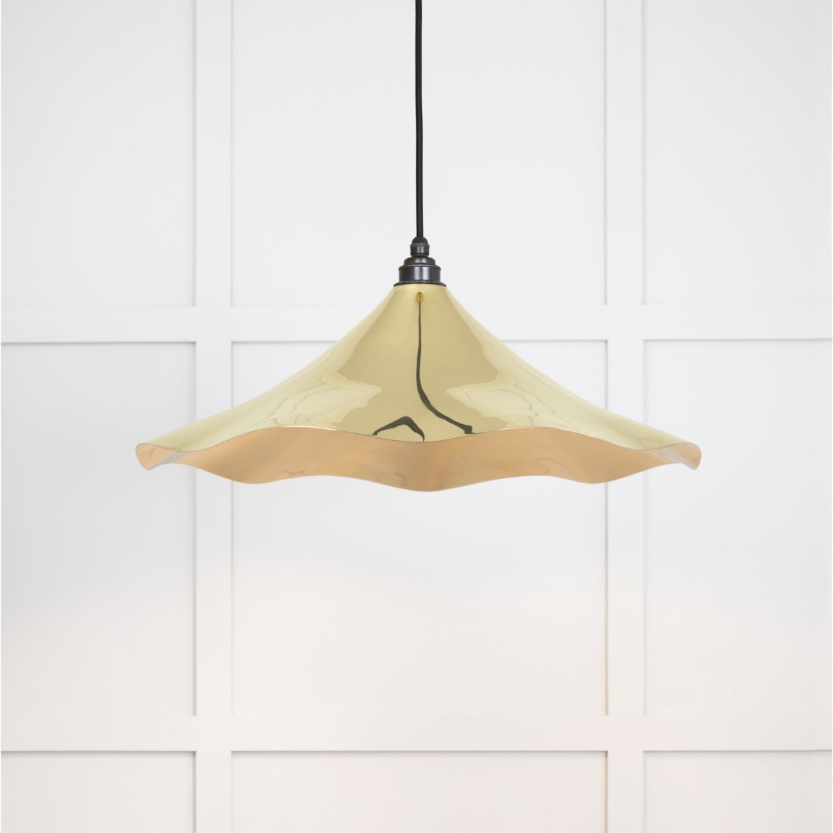 From the Anvil Smooth Brass Flora Pendant 49731