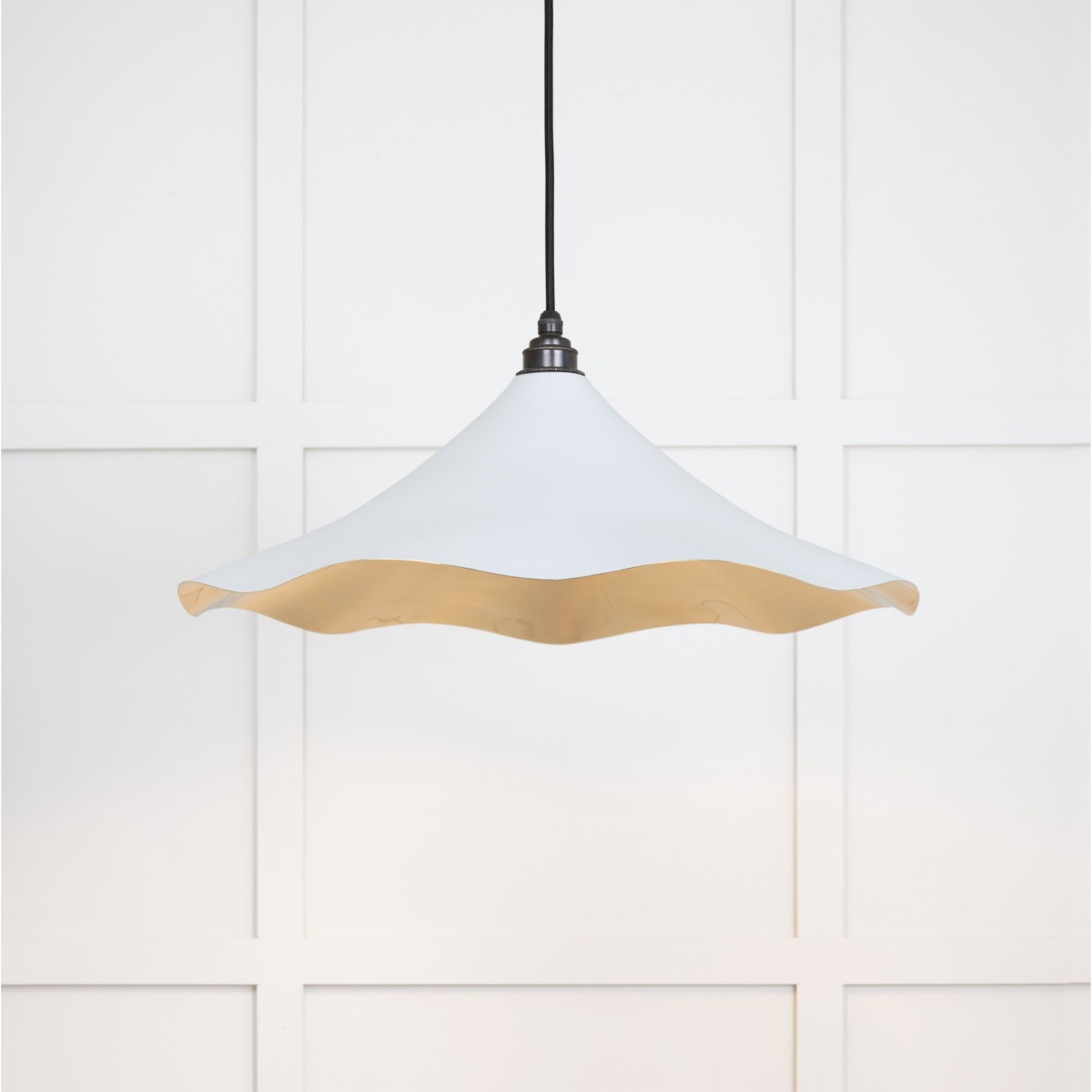 From the Anvil Smooth Brass Flora Pendant in Birch 49731SBI