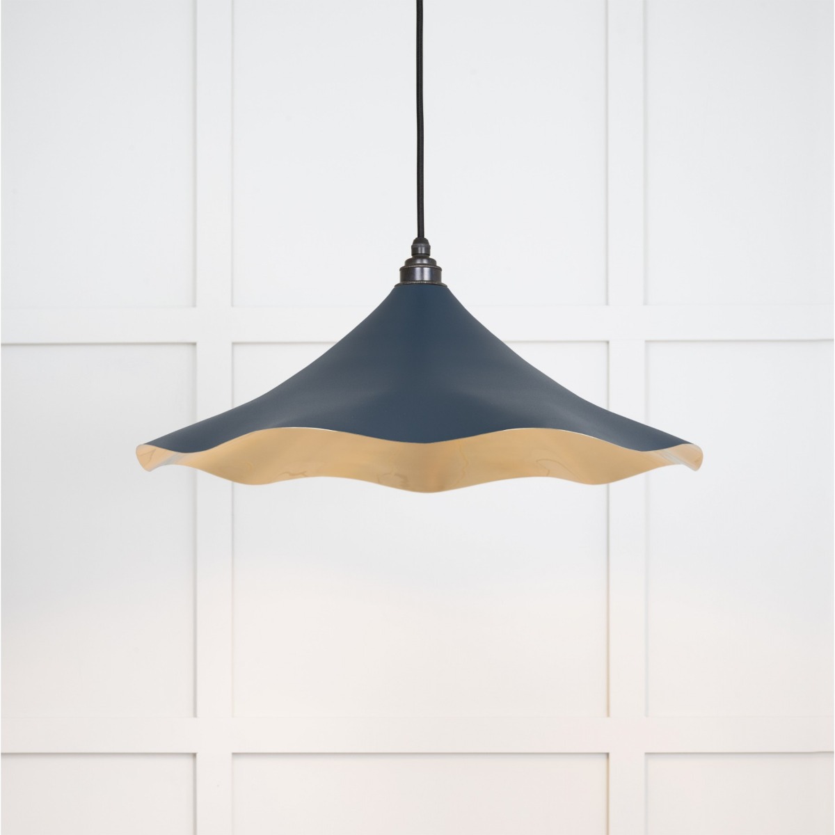 From the Anvil Smooth Brass Flora Pendant in Dingle 49731SDI