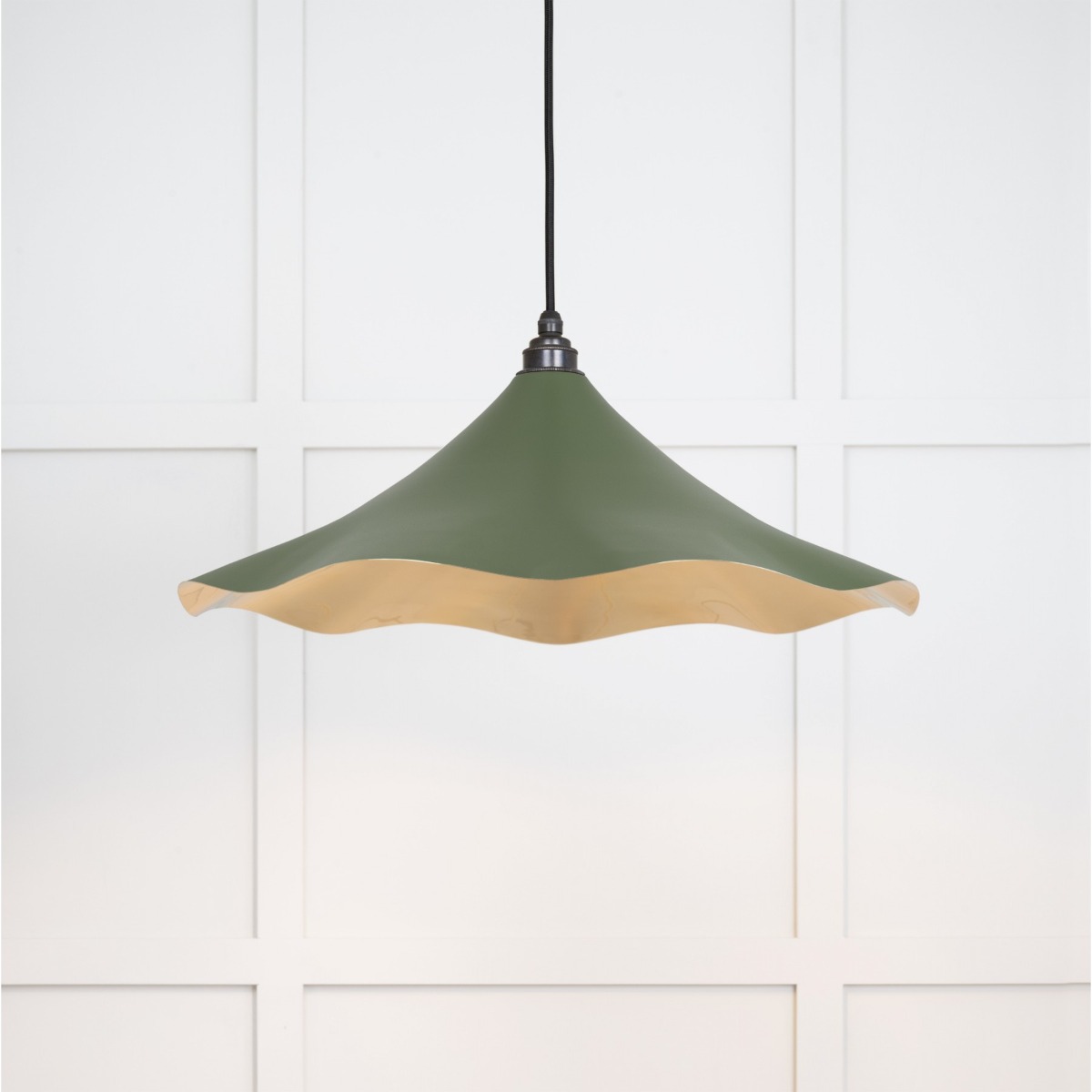 From the Anvil Smooth Brass Flora Pendant in Heath 49731SH