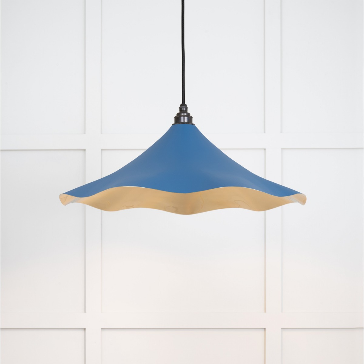 From the Anvil Smooth Brass Flora Pendant in Upstream 49731SU