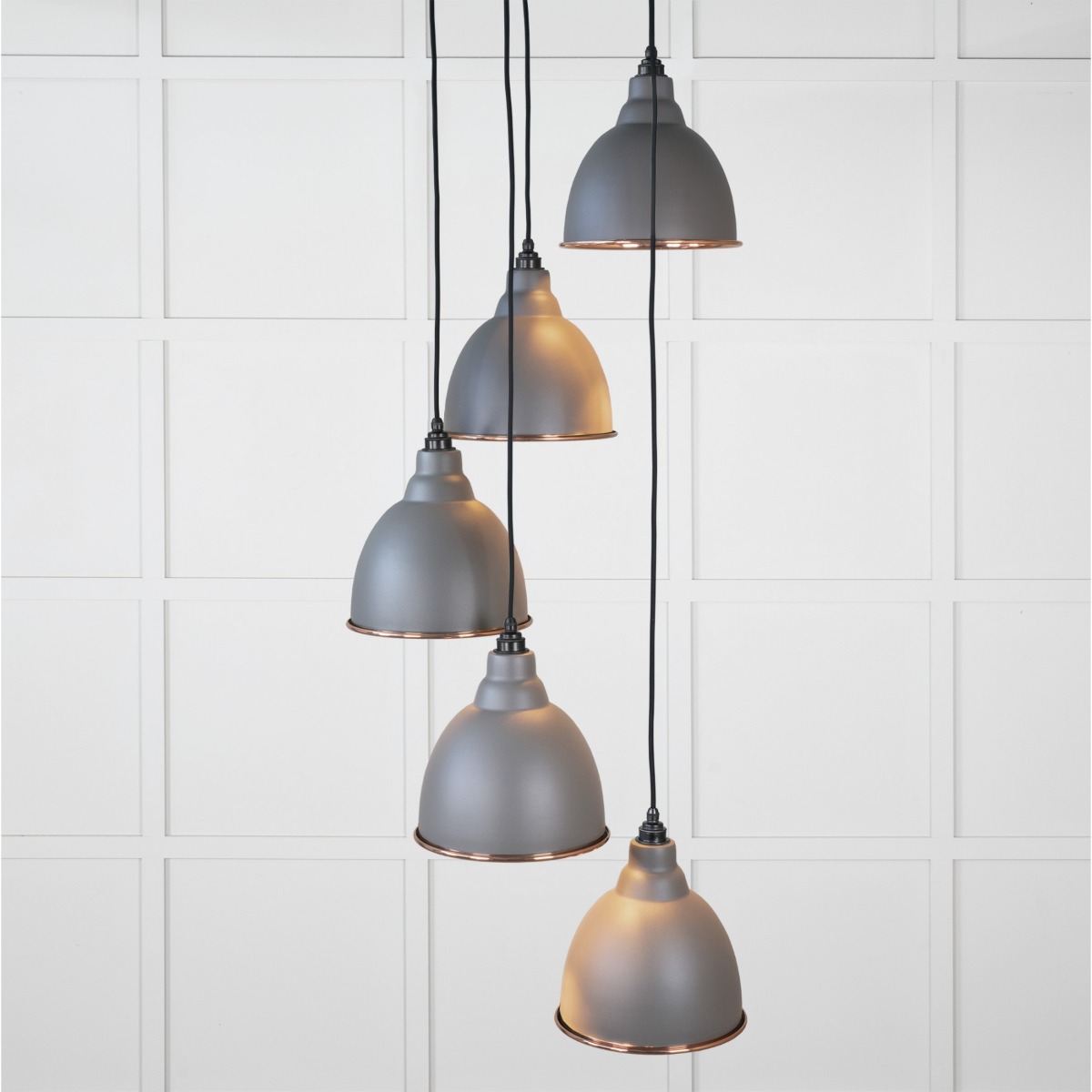 From the Anvil Smooth Copper Brindley Cluster Pendant in Bluff 49736SBL