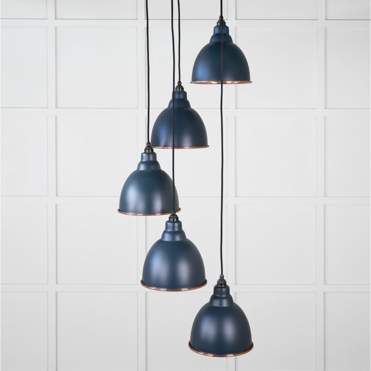 From the Anvil Smooth Copper Brindley Cluster Pendant in Dusk 49736SDU