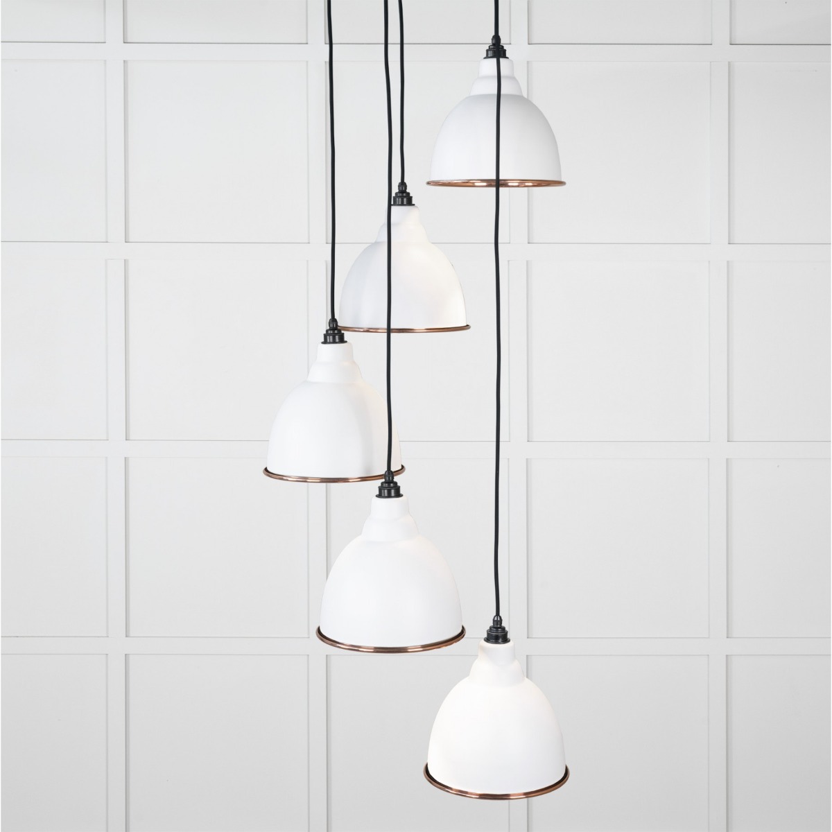 From the Anvil Smooth Copper Brindley Cluster Pendant in Flock 49736SF