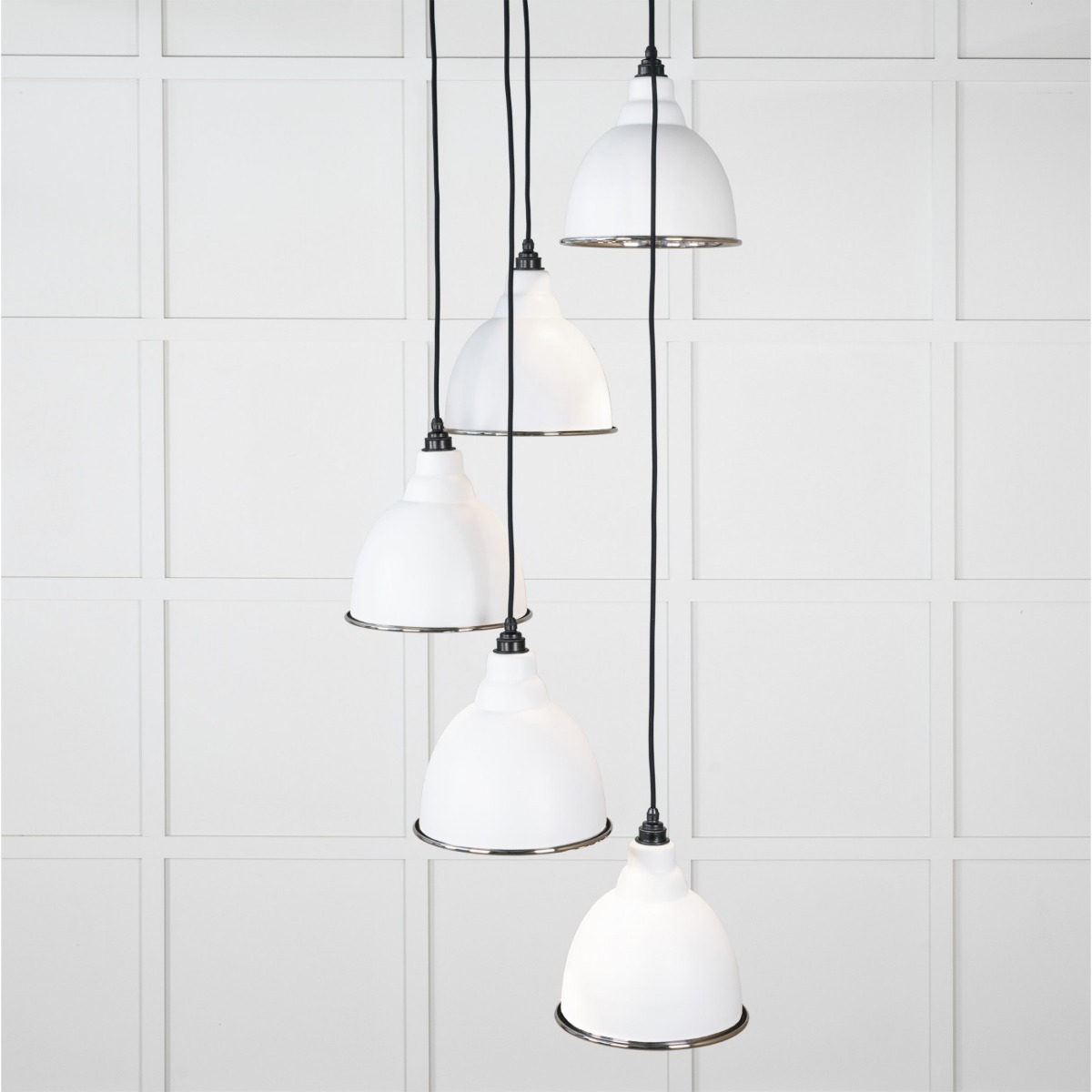 From the Anvil Smooth Nickel Brindley Cluster Pendant in Flock 49737SF
