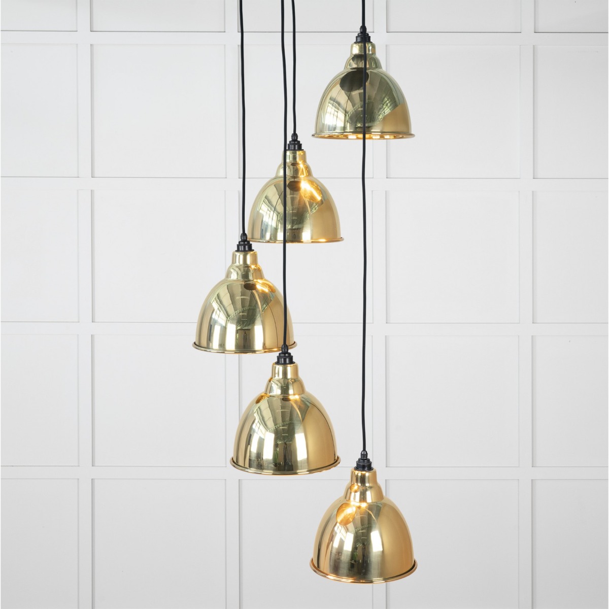 From the Anvil Smooth Brass Brindley Cluster Pendant 49738
