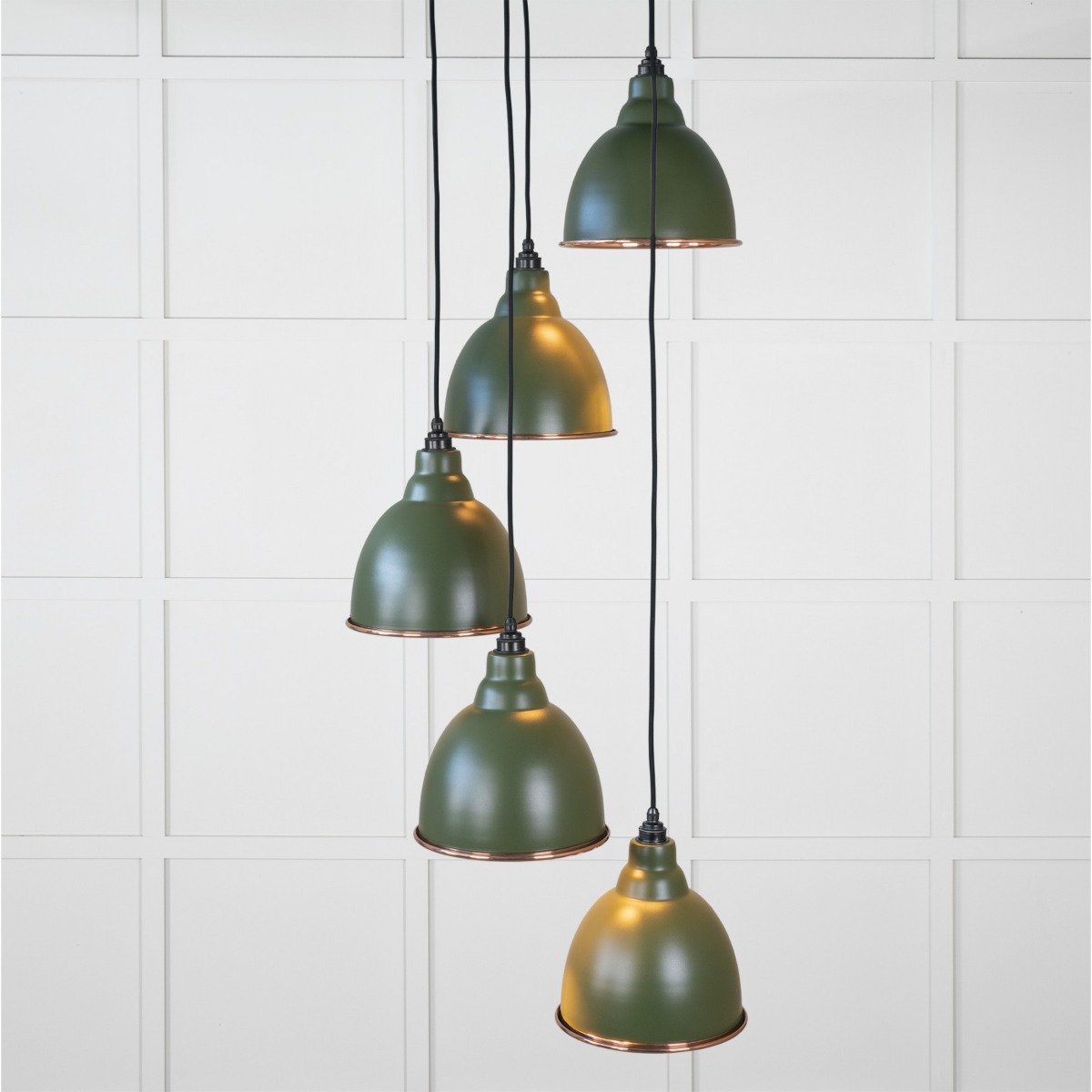 From the Anvil Hammered Copper Brindley Cluster Pendant in Heath 49739SH