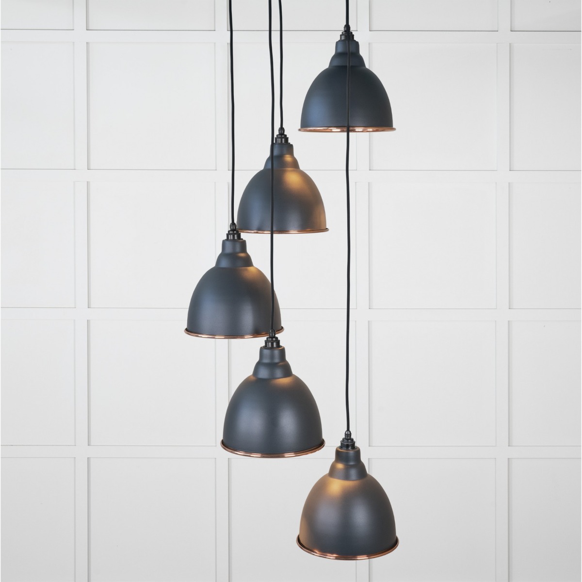 From the Anvil Hammered Copper Brindley Cluster Pendant in Soot 49739SSO