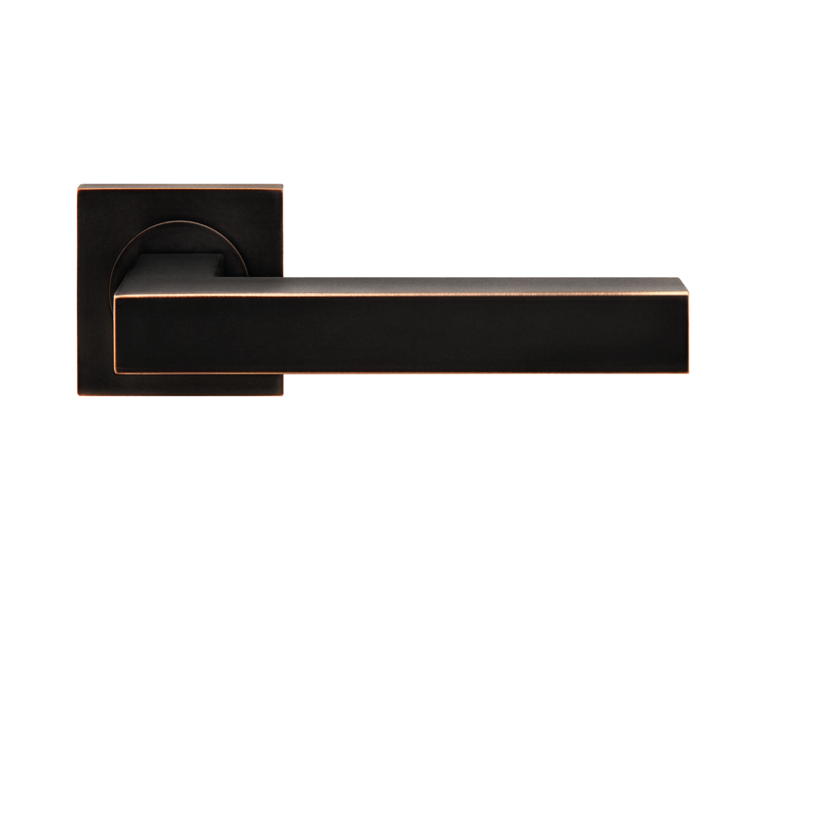 Karcher Design ER46Q Seattle Door Handle on Square shaped rose in oil rubbed bronze,