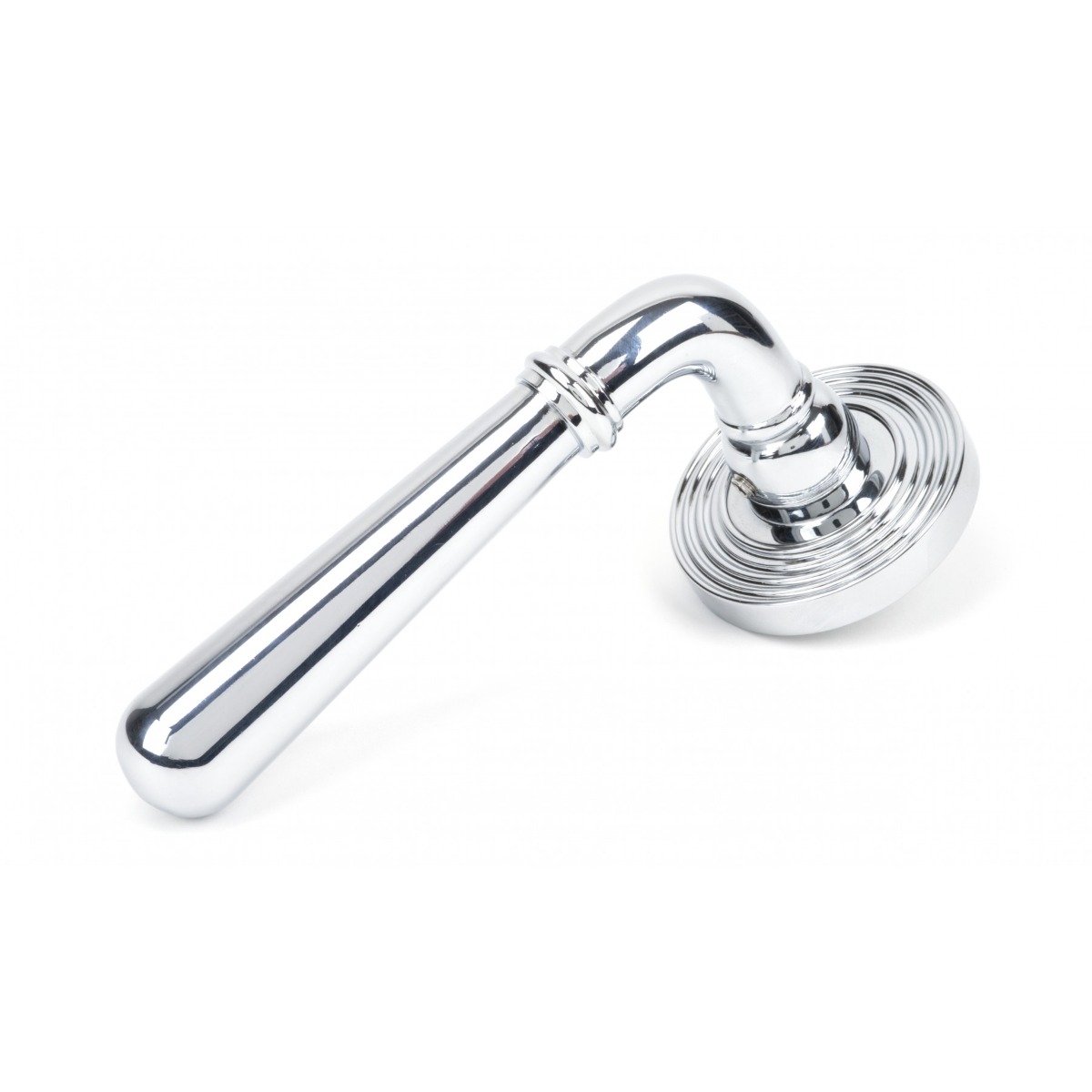From The Anvil 50023 Polished Chrome Newbury Lever on Rose Set (Beehive) - Unsprung Polished Chrome