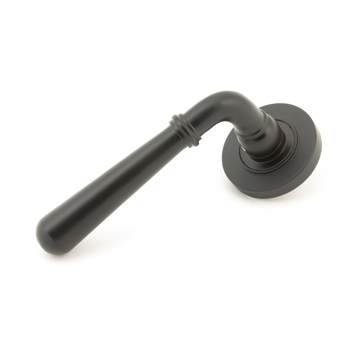 From The Anvil 50029 Aged Bronze Newbury Lever on Rose Set (Plain) - Unsprung Aged Bronze