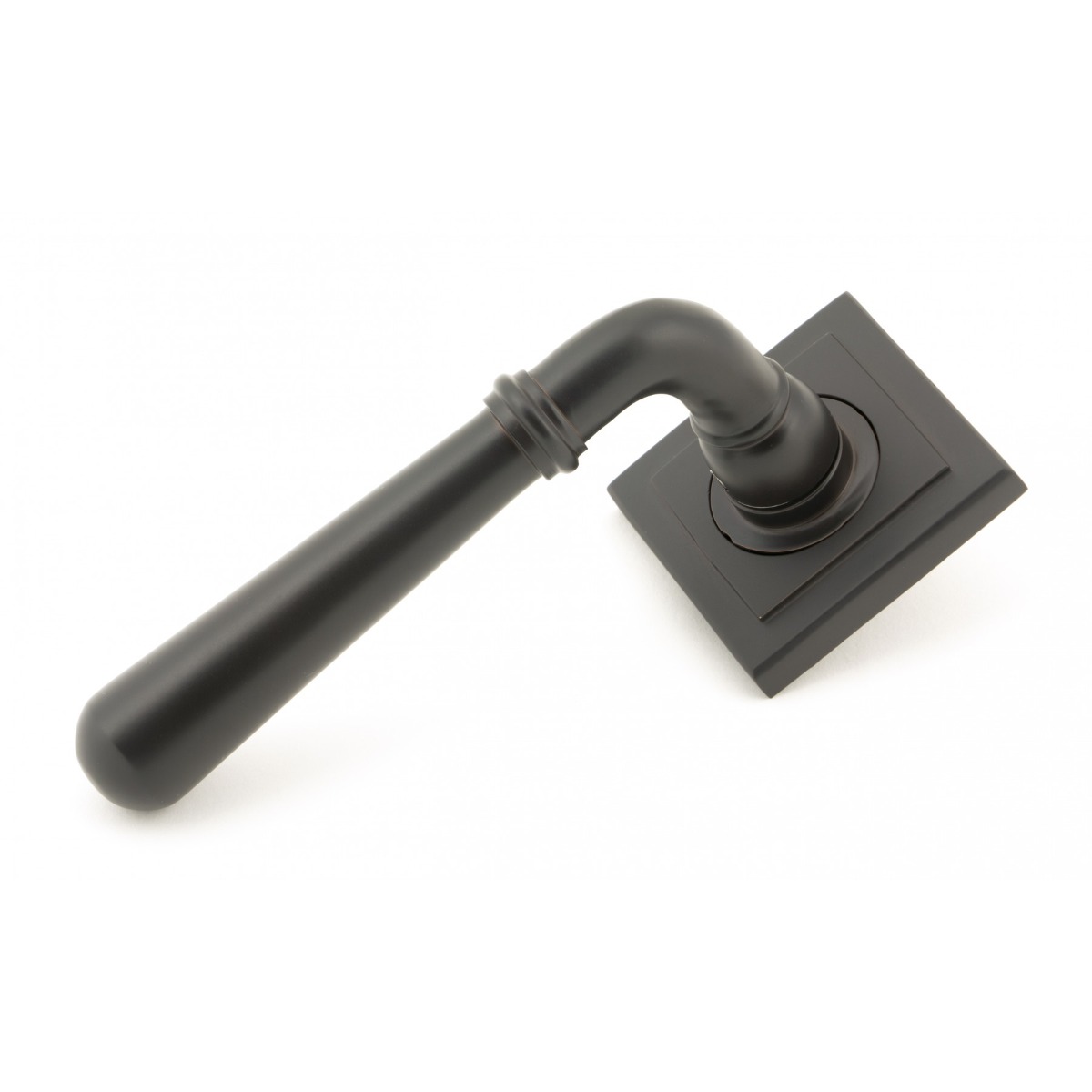 From The Anvil 50032 Aged Bronze Newbury Lever on Rose Set (Square) - Unsprung Aged Bronze
