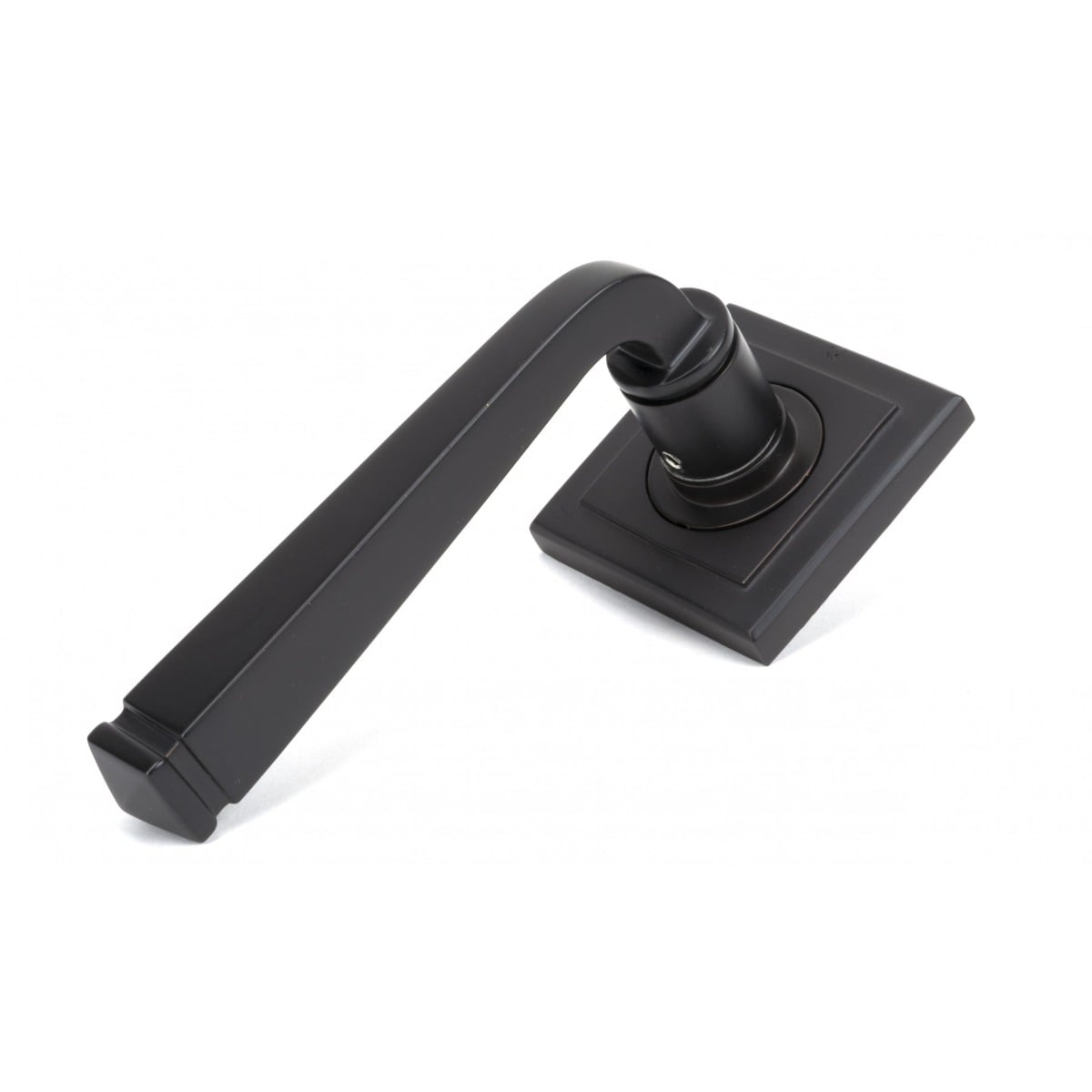 From The Anvil 50060 Aged Bronze Avon Round Lever on Rose Set (Square) - Unsprung Aged Bronze