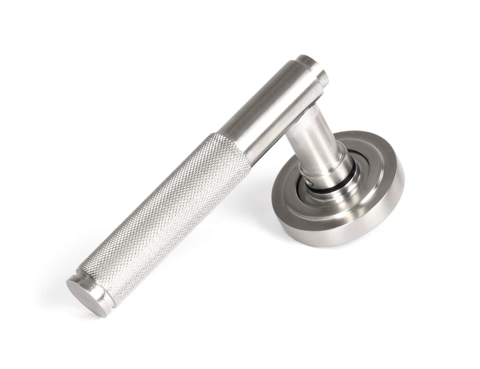 From The Anvil 50066 Satin Marine SS (316) Brompton Lever on Rose Set (Art Deco) - Unsprung Satin Marine SS (316)