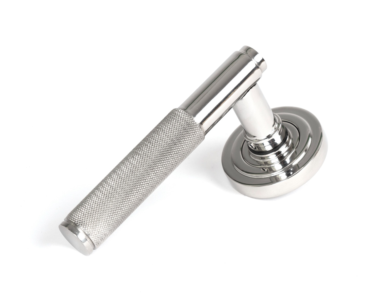 From The Anvil 50070 Polished Marine SS (316) Brompton Lever on Rose Set (Art Deco) - Unsprung Polished Marine SS (316)