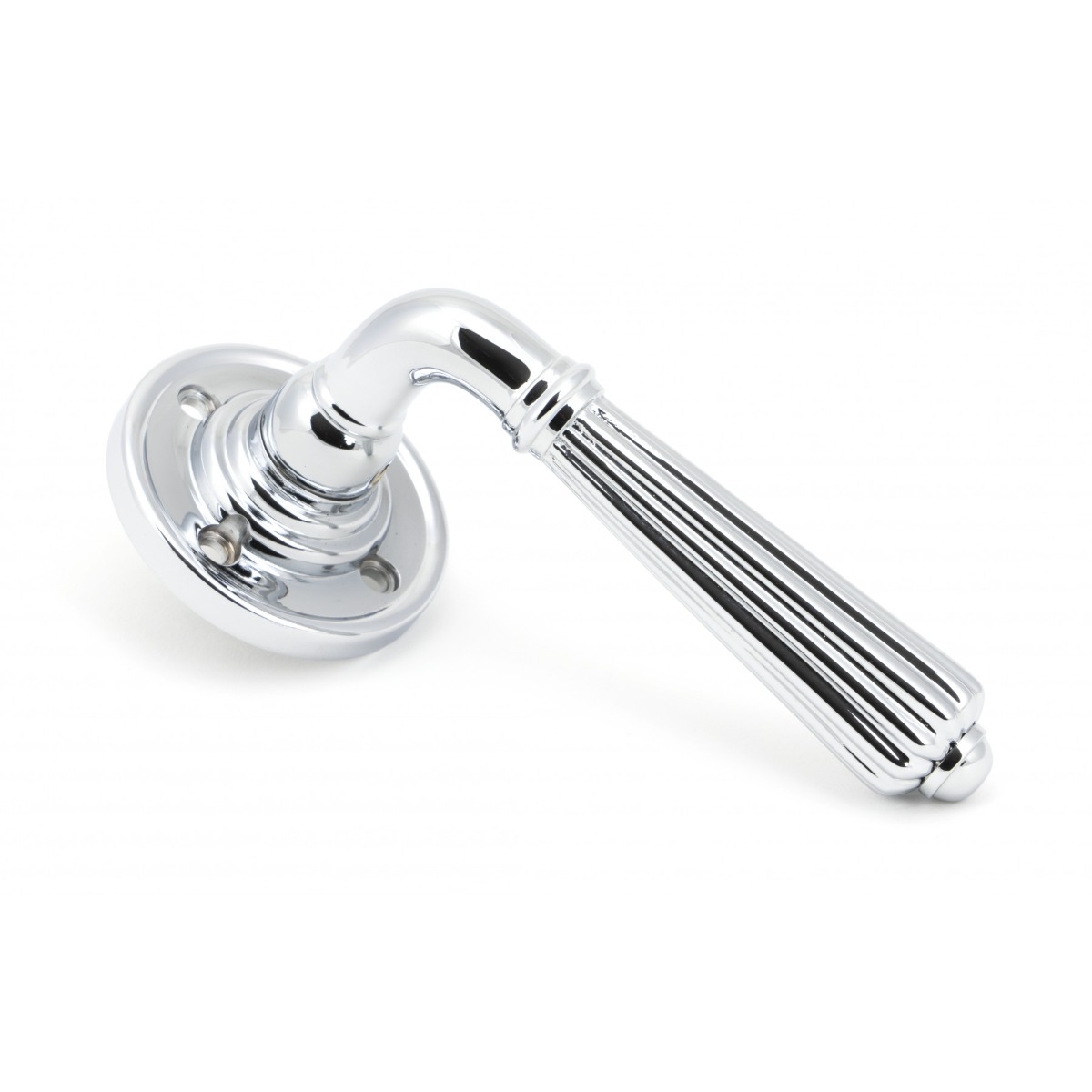 From The Anvil 50083 Polished Chrome Hinton Lever on Rose Set - Unsprung Polished Chrome