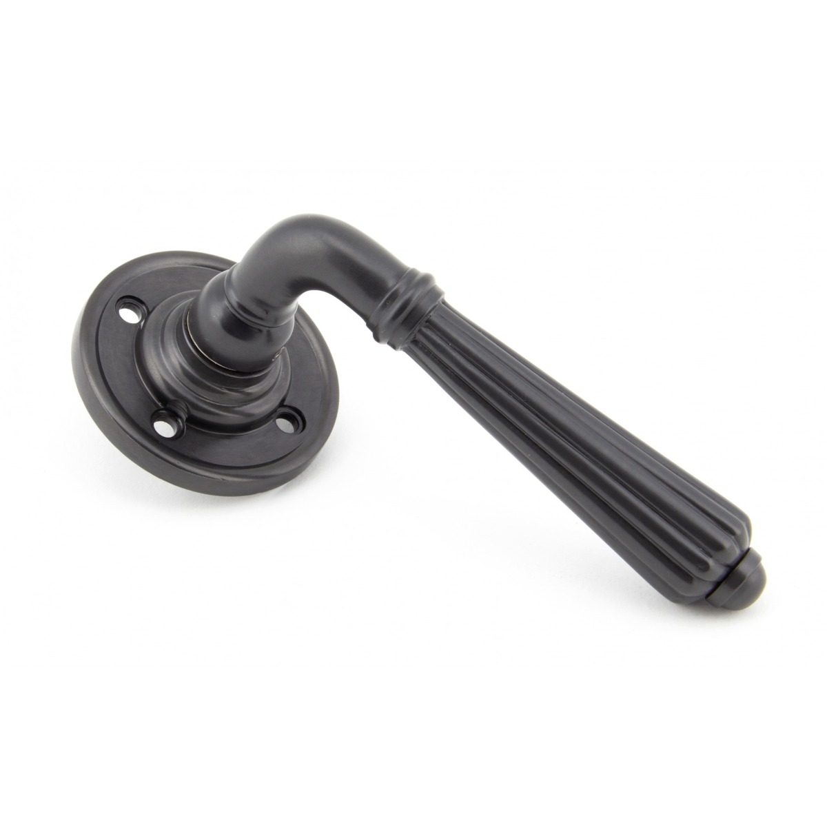 From The Anvil 50084 Aged Bronze Hinton Lever on Rose Set - Unsprung Aged Bronze