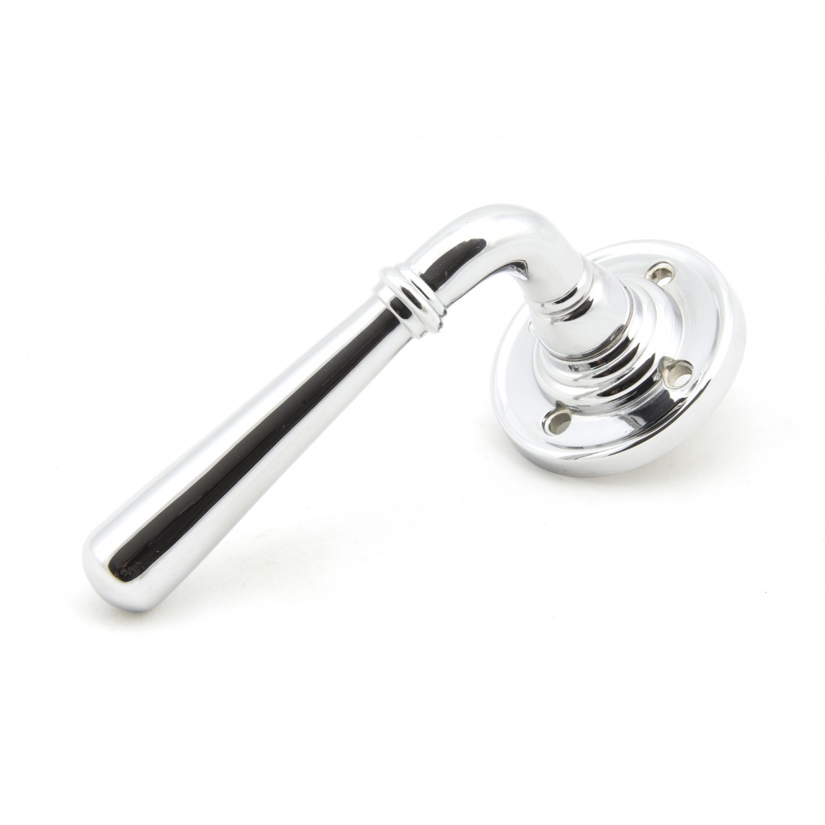 From The Anvil 50093 Polished Chrome Newbury Lever on Rose Set - Unsprung Polished Chrome