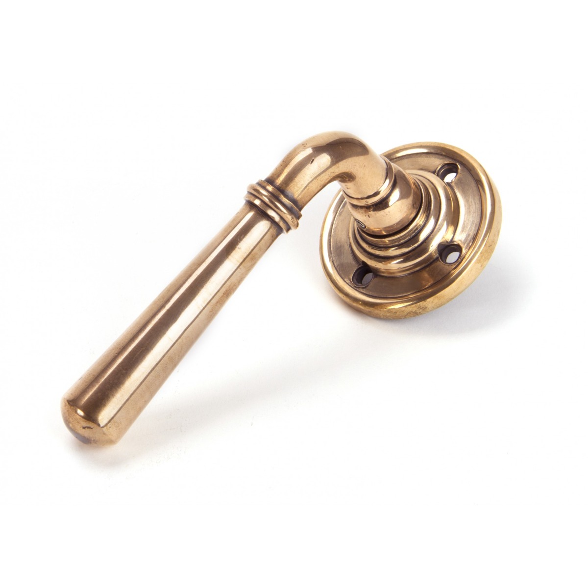 From The Anvil 50095 Polished Bronze Newbury Lever on Rose Set - Unsprung Polished Bronze