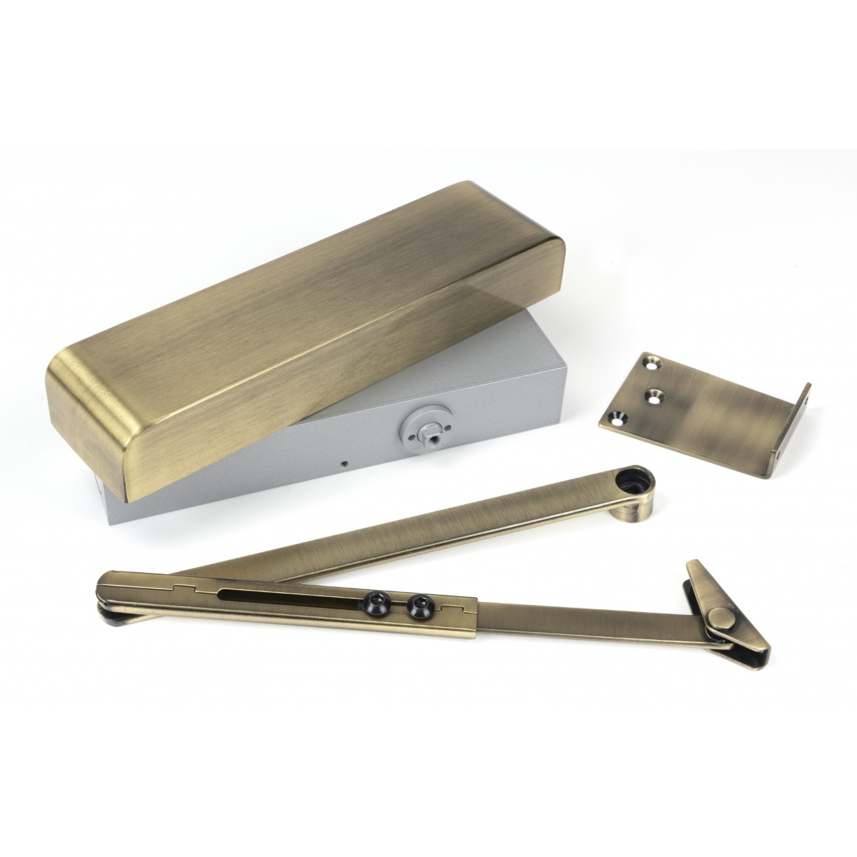 From The Anvil 50107 Aged Brass Size 2-5 Door Closer & Cover Aged Brass