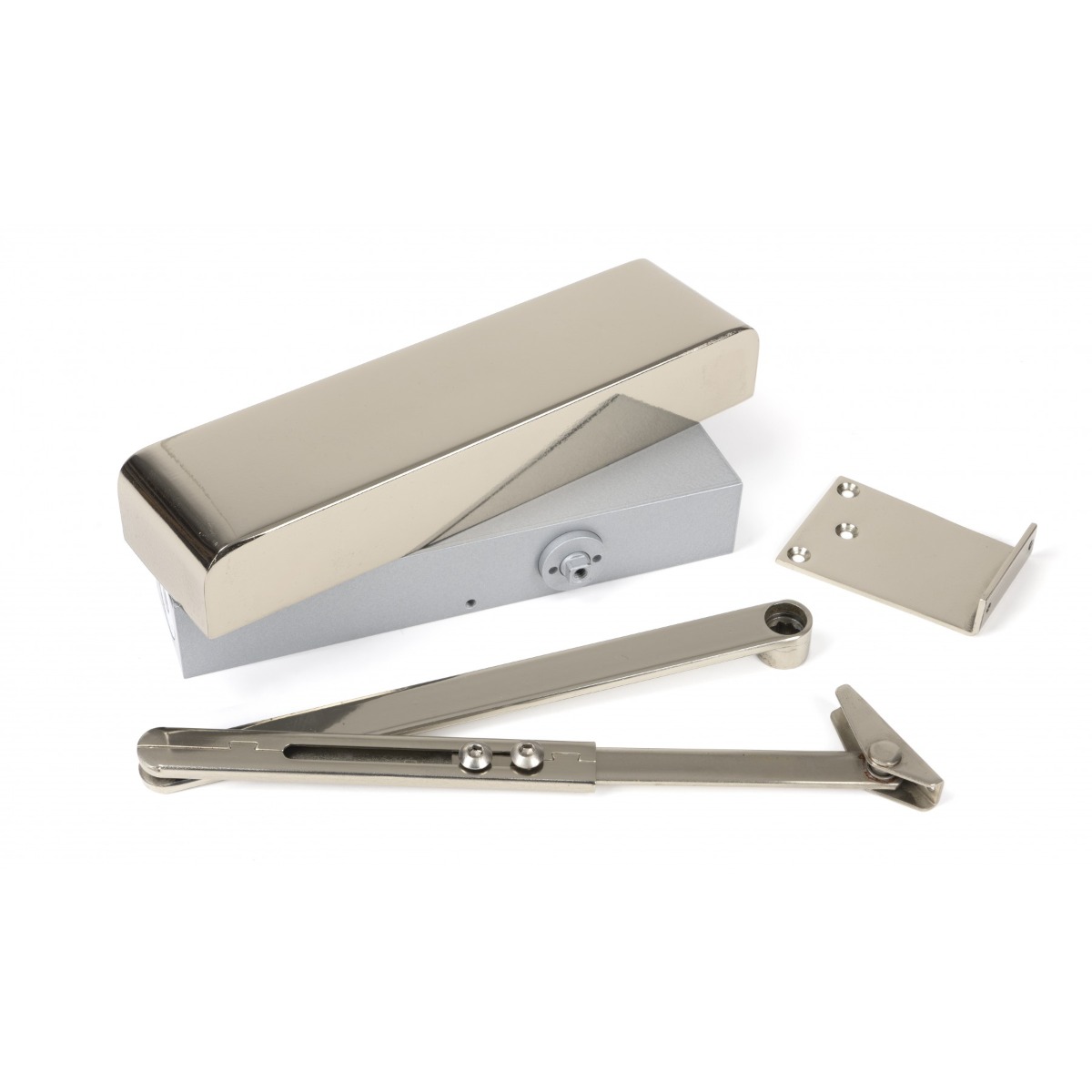 From The Anvil 50111 Polished Nickel Size 2-5 Door Closer & Cover Polished Nickel