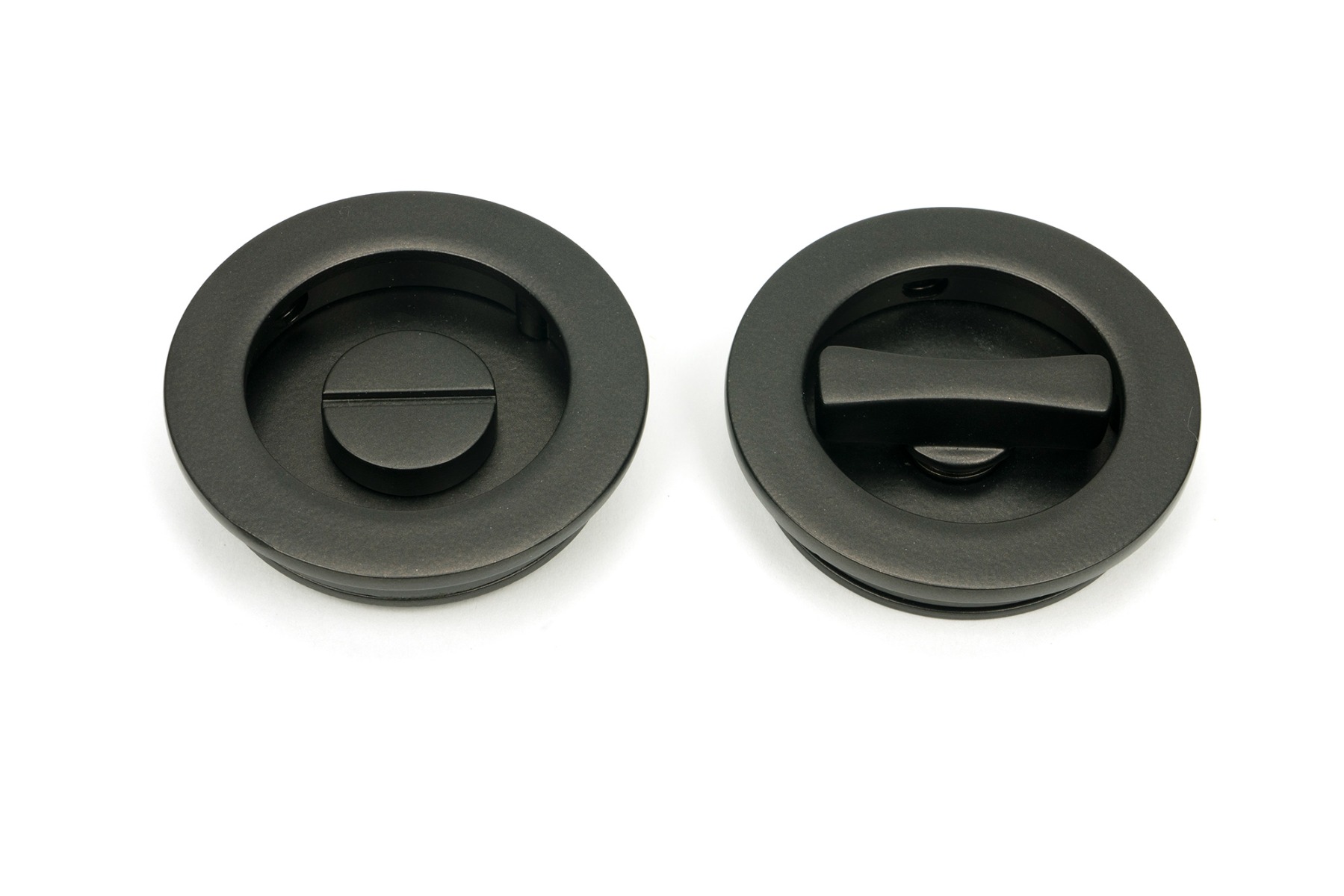 From The Anvil 50130 Aged Bronze 60mm Plain Round Pull - Privacy Set Aged Bronze