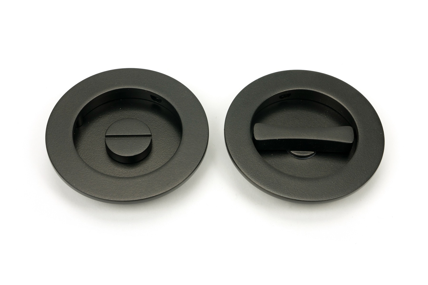 From The Anvil 50131 Aged Bronze 75mm Plain Round Pull - Privacy Set Aged Bronze