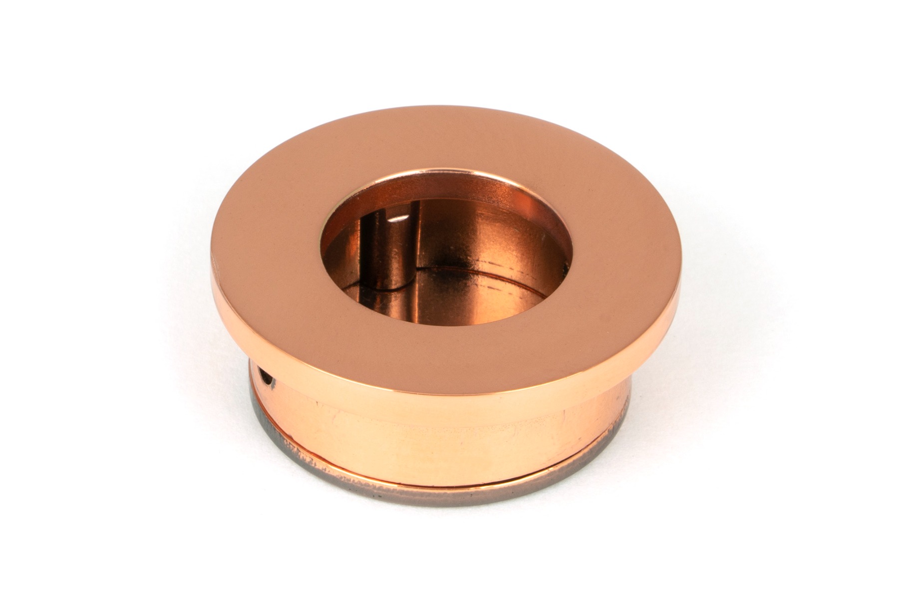 From The Anvil 50151 Polished Bronze 34mm Round Finger Edge Pull Polished Bronze