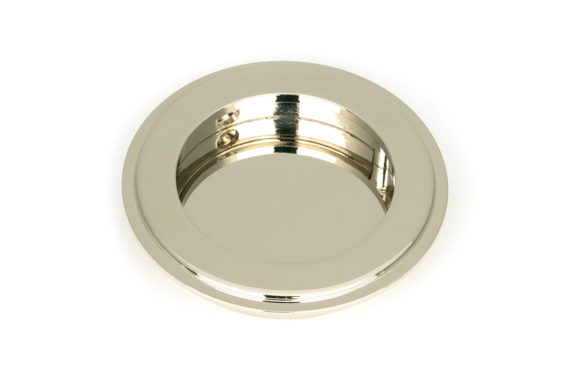 From The Anvil 50161 Polished Nickel 75mm Art Deco Round Pull Polished Nickel