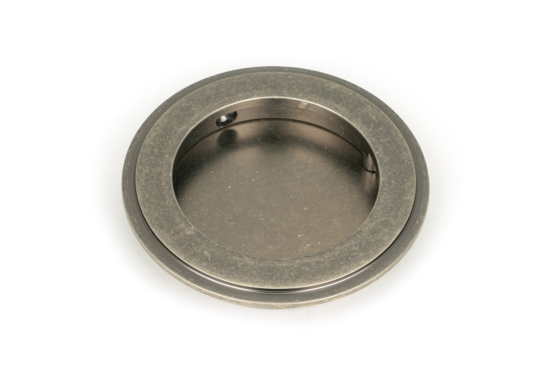 From The Anvil 50179 Pewter 75mm Art Deco Round Pull Pewter Patina